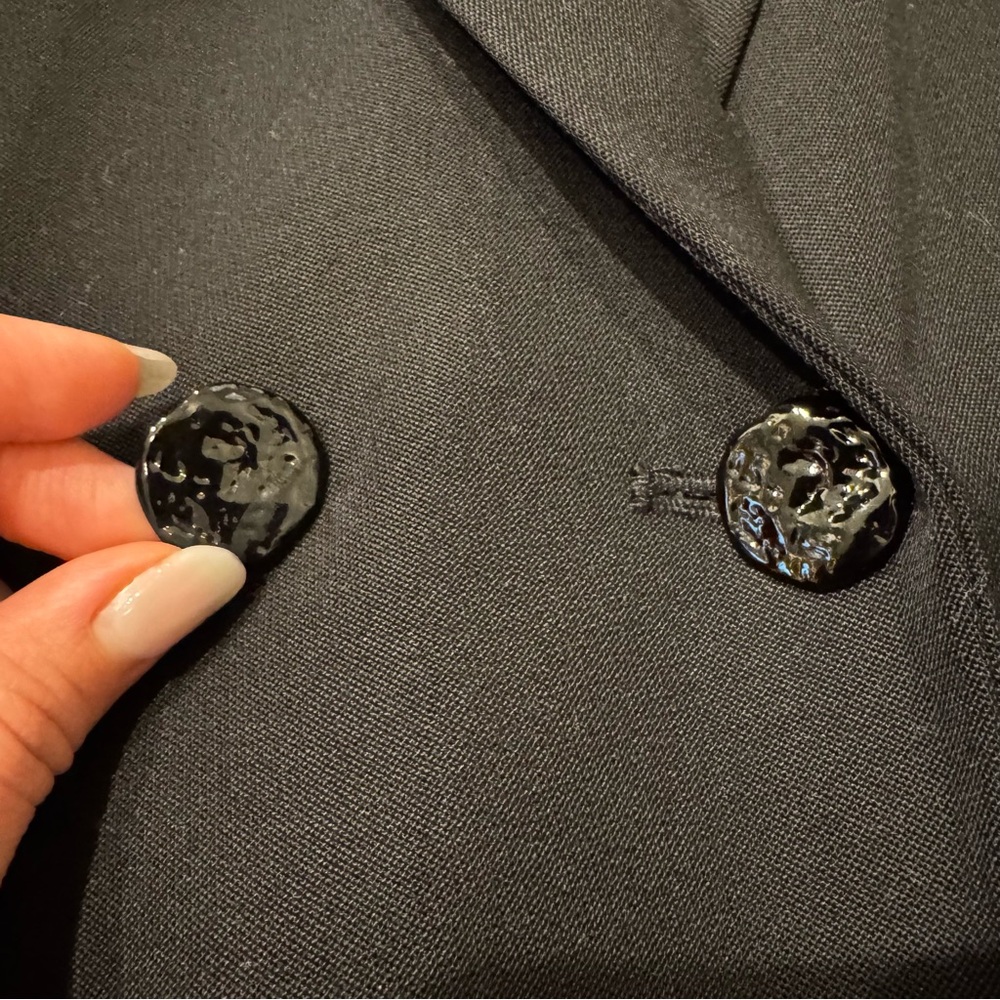 PORTSPURE Elegant Black Women's Blazer size 36 women 100% wool - Picture 6 of 7